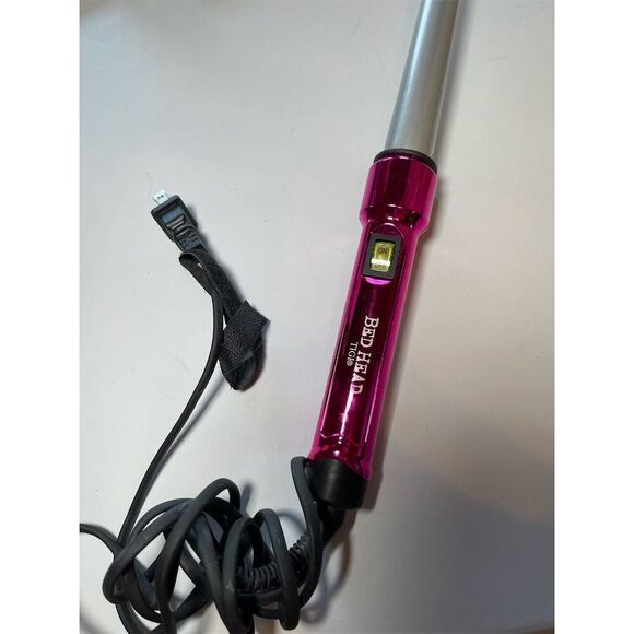 Bed Head Curlipops 1"‎ Tapered Curling Wand Pink Clamp-Free Design - Picture 1 of 4